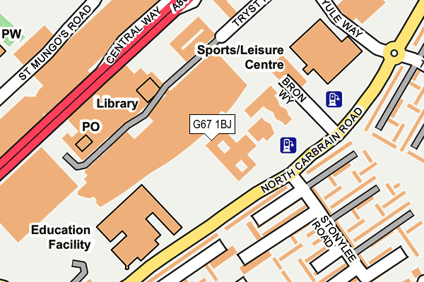 G67 1BJ map - OS OpenMap – Local (Ordnance Survey) G67 1BJ map - OS OpenMap – Local (Ordnance Survey)