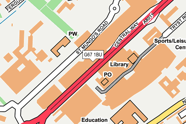 G67 1BU map - OS OpenMap – Local (Ordnance Survey) G67 1BU map - OS OpenMap – Local (Ordnance Survey)
