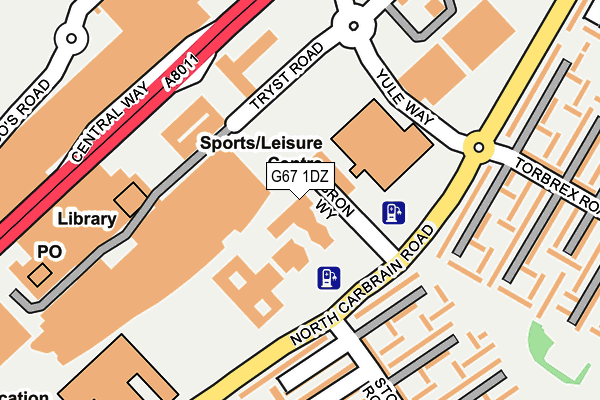 G67 1DZ map - OS OpenMap – Local (Ordnance Survey) G67 1DZ map - OS OpenMap – Local (Ordnance Survey)