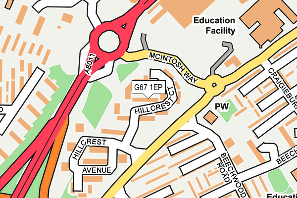 G67 1EP map - OS OpenMap – Local (Ordnance Survey) G67 1EP map - OS OpenMap – Local (Ordnance Survey)