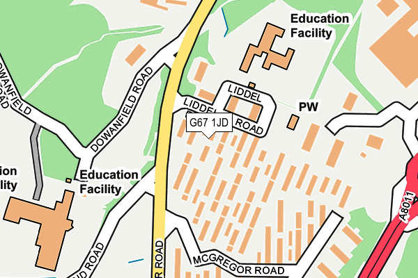 G67 1JD map - OS OpenMap – Local (Ordnance Survey) G67 1JD map - OS OpenMap – Local (Ordnance Survey)