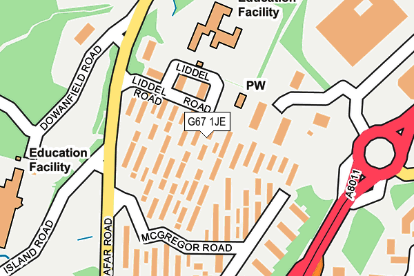 G67 1JE map - OS OpenMap – Local (Ordnance Survey) G67 1JE map - OS OpenMap – Local (Ordnance Survey)