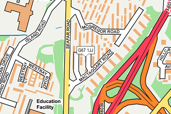 G67 1JJ map - OS OpenMap – Local (Ordnance Survey) G67 1JJ map - OS OpenMap – Local (Ordnance Survey)