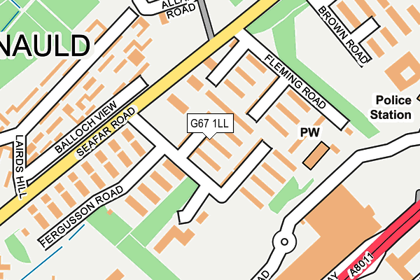 G67 1LL map - OS OpenMap – Local (Ordnance Survey) G67 1LL map - OS OpenMap – Local (Ordnance Survey)