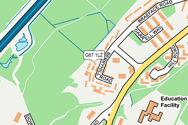 G67 1LZ map - OS OpenMap – Local (Ordnance Survey) G67 1LZ map - OS OpenMap – Local (Ordnance Survey)