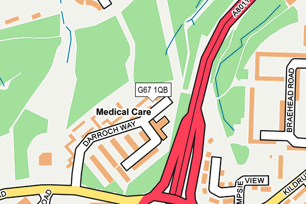 G67 1QB map - OS OpenMap – Local (Ordnance Survey) G67 1QB map - OS OpenMap – Local (Ordnance Survey)