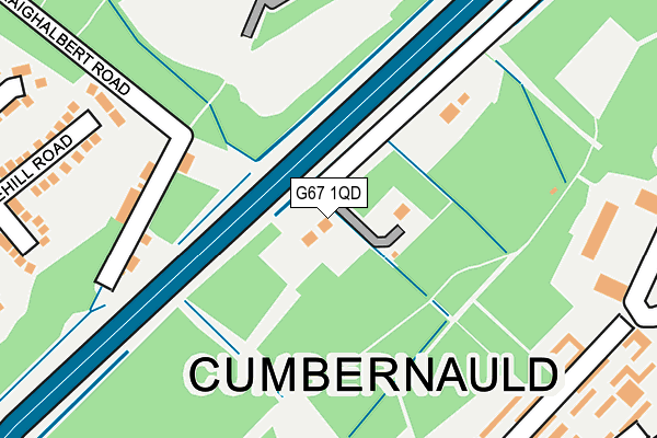G67 1QD map - OS OpenMap – Local (Ordnance Survey) G67 1QD map - OS OpenMap – Local (Ordnance Survey)
