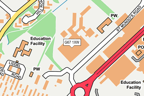 G67 1XW map - OS OpenMap – Local (Ordnance Survey) G67 1XW map - OS OpenMap – Local (Ordnance Survey)