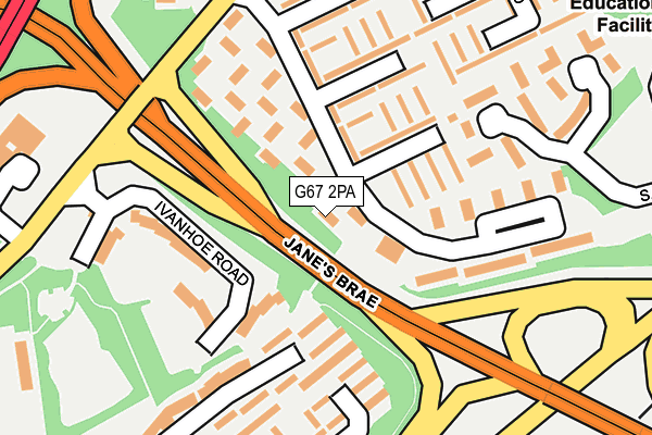 G67 2PA map - OS OpenMap – Local (Ordnance Survey) G67 2PA map - OS OpenMap – Local (Ordnance Survey)