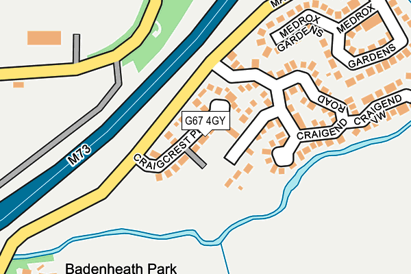 G67 4GY map - OS OpenMap – Local (Ordnance Survey)