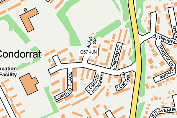 G67 4JN map - OS OpenMap – Local (Ordnance Survey)