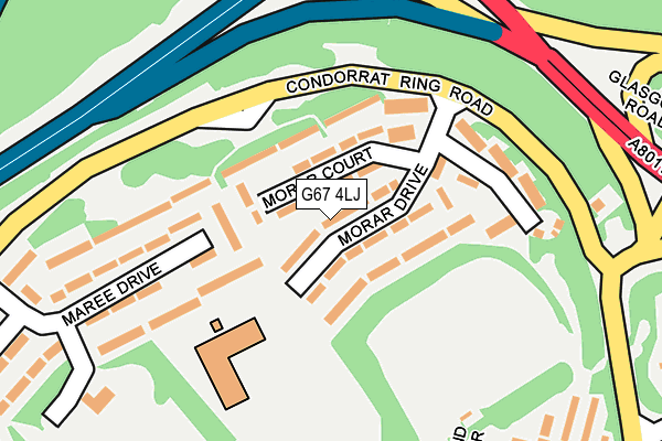 G67 4LJ map - OS OpenMap – Local (Ordnance Survey)