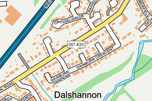 G67 4QG map - OS OpenMap – Local (Ordnance Survey)