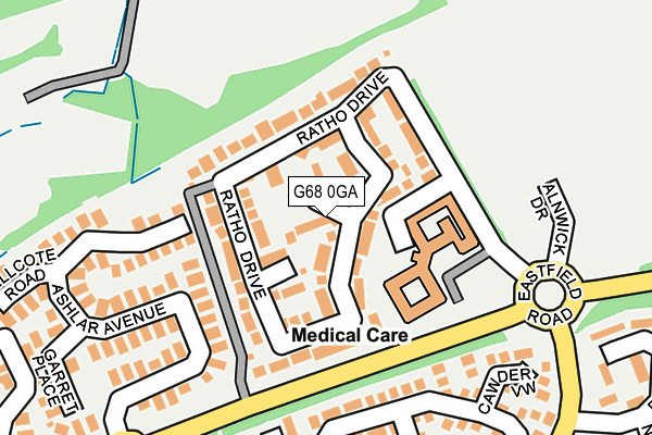 G68 0GA map - OS OpenMap – Local (Ordnance Survey)