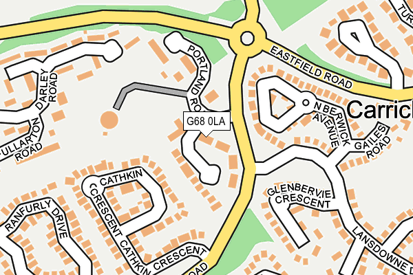 G68 0LA map - OS OpenMap – Local (Ordnance Survey) G68 0LA map - OS OpenMap – Local (Ordnance Survey)