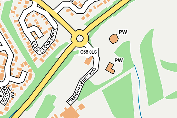 G68 0LS map - OS OpenMap – Local (Ordnance Survey)