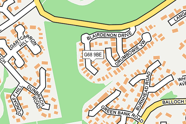 G68 9BE map - OS OpenMap – Local (Ordnance Survey) G68 9BE map - OS OpenMap – Local (Ordnance Survey)