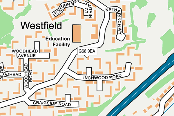G68 9EA map - OS OpenMap – Local (Ordnance Survey) G68 9EA map - OS OpenMap – Local (Ordnance Survey)