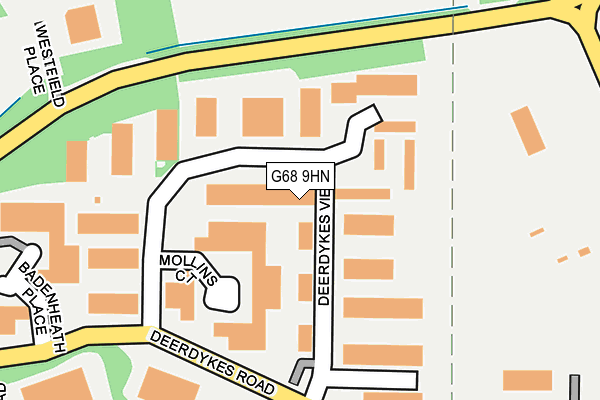 G68 9HN map - OS OpenMap – Local (Ordnance Survey)