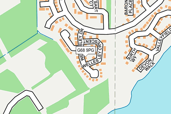 G68 9PG map - OS OpenMap – Local (Ordnance Survey) G68 9PG map - OS OpenMap – Local (Ordnance Survey)