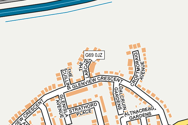 G69 0JZ map - OS OpenMap – Local (Ordnance Survey)