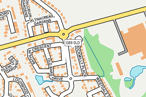 G69 0LD map - OS OpenMap – Local (Ordnance Survey)