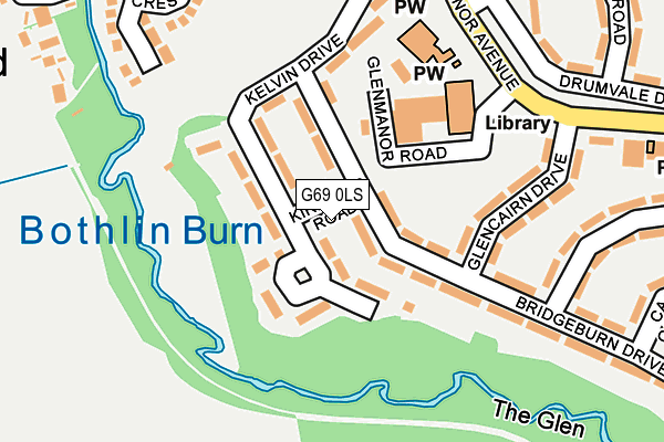 G69 0LS map - OS OpenMap – Local (Ordnance Survey)