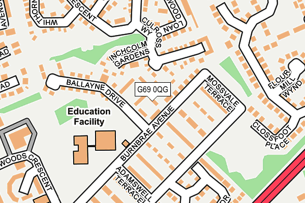 G69 0QG map - OS OpenMap – Local (Ordnance Survey)