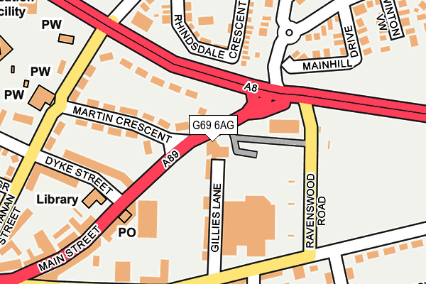 G69 6AG map - OS OpenMap – Local (Ordnance Survey) G69 6AG map - OS OpenMap – Local (Ordnance Survey)