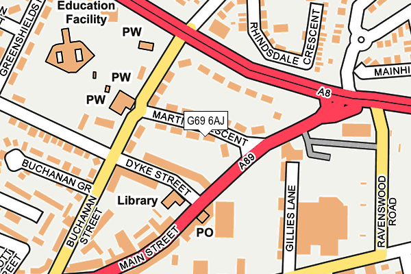G69 6AJ map - OS OpenMap – Local (Ordnance Survey) G69 6AJ map - OS OpenMap – Local (Ordnance Survey)