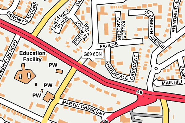 G69 6DN map - OS OpenMap – Local (Ordnance Survey) G69 6DN map - OS OpenMap – Local (Ordnance Survey)