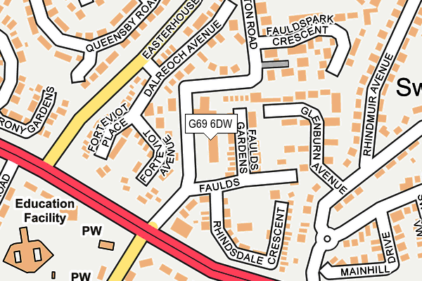 G69 6DW map - OS OpenMap – Local (Ordnance Survey) G69 6DW map - OS OpenMap – Local (Ordnance Survey)