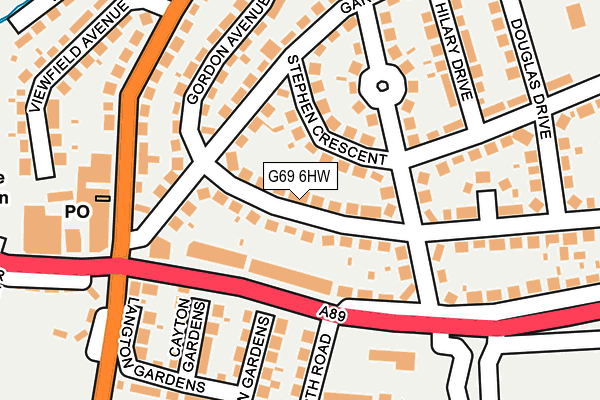 G69 6HW map - OS OpenMap – Local (Ordnance Survey) G69 6HW map - OS OpenMap – Local (Ordnance Survey)