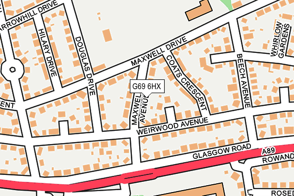 G69 6HX map - OS OpenMap – Local (Ordnance Survey) G69 6HX map - OS OpenMap – Local (Ordnance Survey)
