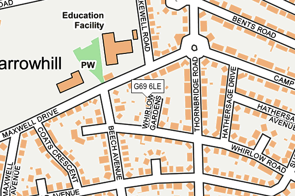 G69 6LE map - OS OpenMap – Local (Ordnance Survey) G69 6LE map - OS OpenMap – Local (Ordnance Survey)