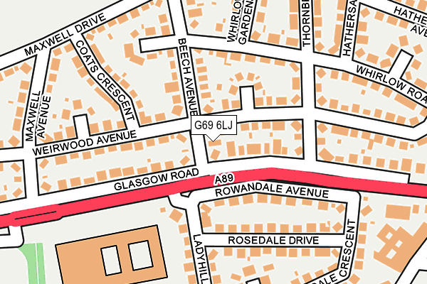 G69 6LJ map - OS OpenMap – Local (Ordnance Survey)