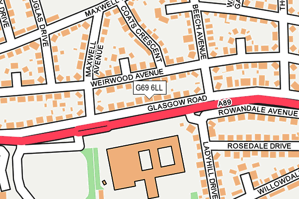 G69 6LL map - OS OpenMap – Local (Ordnance Survey) G69 6LL map - OS OpenMap – Local (Ordnance Survey)