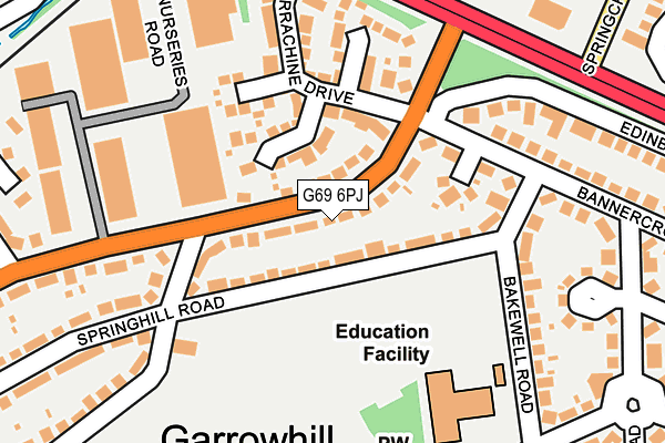 G69 6PJ map - OS OpenMap – Local (Ordnance Survey) G69 6PJ map - OS OpenMap – Local (Ordnance Survey)