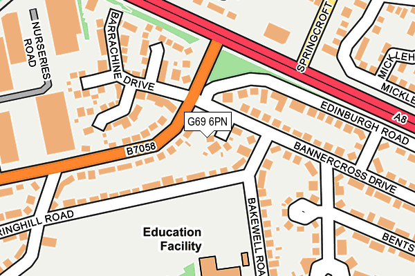G69 6PN map - OS OpenMap – Local (Ordnance Survey)