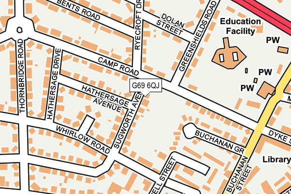 G69 6QJ map - OS OpenMap – Local (Ordnance Survey)