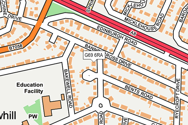 G69 6RA map - OS OpenMap – Local (Ordnance Survey) G69 6RA map - OS OpenMap – Local (Ordnance Survey)