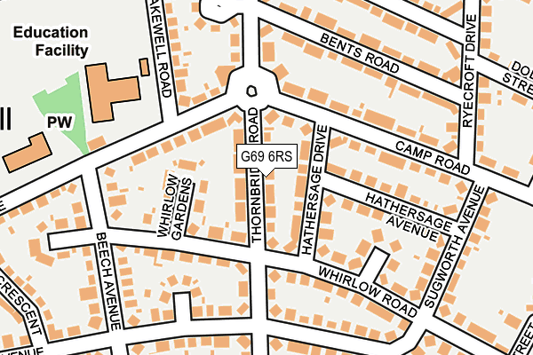 G69 6RS map - OS OpenMap – Local (Ordnance Survey) G69 6RS map - OS OpenMap – Local (Ordnance Survey)