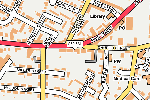 G69 6SL map - OS OpenMap – Local (Ordnance Survey) G69 6SL map - OS OpenMap – Local (Ordnance Survey)