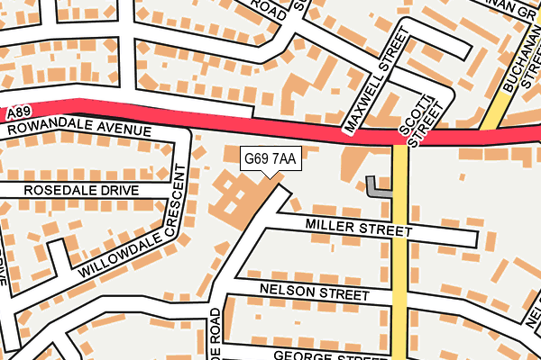 G69 7AA map - OS OpenMap – Local (Ordnance Survey) G69 7AA map - OS OpenMap – Local (Ordnance Survey)