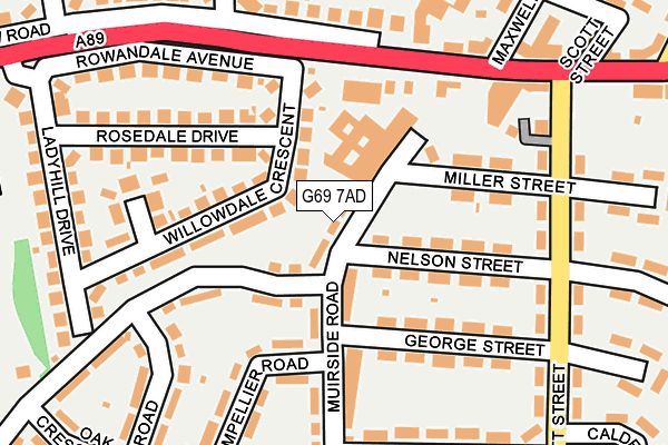 G69 7AD map - OS OpenMap – Local (Ordnance Survey) G69 7AD map - OS OpenMap – Local (Ordnance Survey)