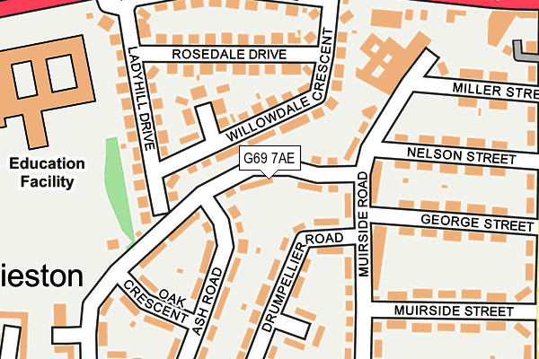 G69 7AE map - OS OpenMap – Local (Ordnance Survey) G69 7AE map - OS OpenMap – Local (Ordnance Survey)