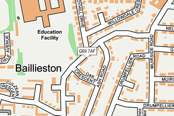 G69 7AF map - OS OpenMap – Local (Ordnance Survey) G69 7AF map - OS OpenMap – Local (Ordnance Survey)