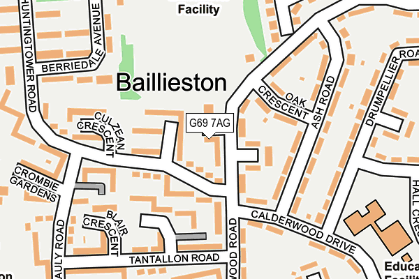 G69 7AG map - OS OpenMap – Local (Ordnance Survey) G69 7AG map - OS OpenMap – Local (Ordnance Survey)