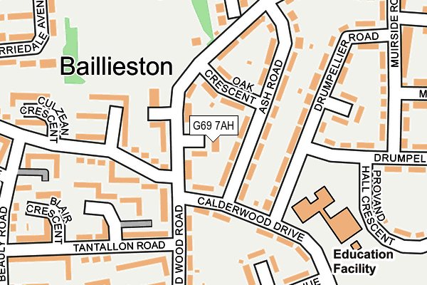 G69 7AH map - OS OpenMap – Local (Ordnance Survey) G69 7AH map - OS OpenMap – Local (Ordnance Survey)