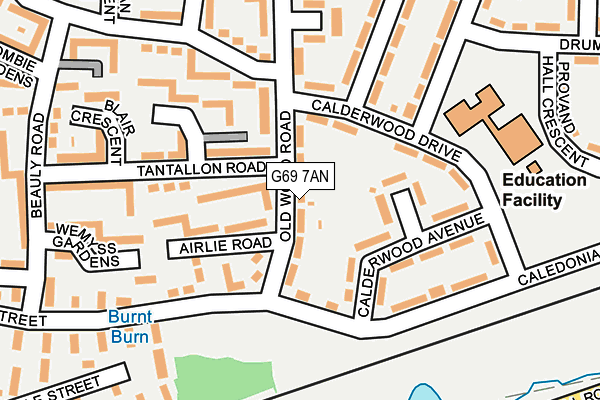 G69 7AN map - OS OpenMap – Local (Ordnance Survey) G69 7AN map - OS OpenMap – Local (Ordnance Survey)